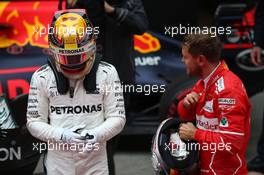 Lewis Hamilton (GBR) Mercedes AMG F1 W08 and Sebastian Vettel (GER) Ferrari SF70H. 09.04.2017. Formula 1 World Championship, Rd 2, Chinese Grand Prix, Shanghai, China, Race Day.