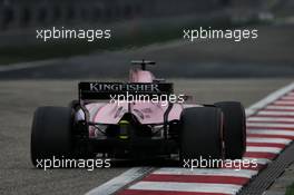 Sergio Perez (MEX) Sahara Force India F1 VJM10. 09.04.2017. Formula 1 World Championship, Rd 2, Chinese Grand Prix, Shanghai, China, Race Day.