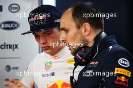 Max Verstappen (NLD) Red Bull Racing with Gianpiero Lambiase (ITA) Red Bull Racing Engineer. 08.04.2017. Formula 1 World Championship, Rd 2, Chinese Grand Prix, Shanghai, China, Qualifying Day.