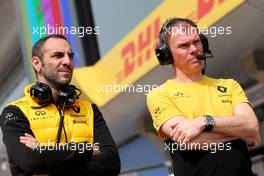 Cyril Abiteboul (FRA) Renault Sport F1 Managing Director and Alan Permane (GBR) Renault Sport F1 Team Trackside Operations Director  08.04.2017. Formula 1 World Championship, Rd 2, Chinese Grand Prix, Shanghai, China, Qualifying Day.