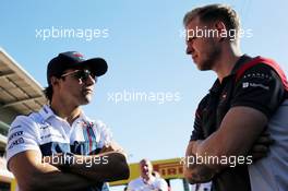 (L to R): Felipe Massa (BRA) Williams with Kevin Magnussen (DEN) Haas F1 Team. 12.05.2017. Formula 1 World Championship, Rd 5, Spanish Grand Prix, Barcelona, Spain, Practice Day.