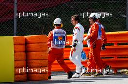 Fernando Alonso (ESP) McLaren walks away from the circuit after he stopped in the first practice session. 12.05.2017. Formula 1 World Championship, Rd 5, Spanish Grand Prix, Barcelona, Spain, Practice Day.