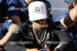 Lewis Hamilton (GBR) Mercedes AMG F1, as FIA Volunteers Day is celebrated. 12.05.2017. Formula 1 World Championship, Rd 5, Spanish Grand Prix, Barcelona, Spain, Practice Day.