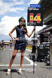 Grid girl. 14.05.2017. Formula 1 World Championship, Rd 5, Spanish Grand Prix, Barcelona, Spain, Race Day.