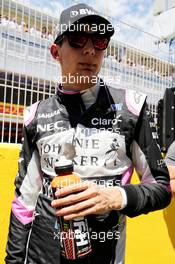 Esteban Ocon (FRA) Sahara Force India F1 Team on the grid. 14.05.2017. Formula 1 World Championship, Rd 5, Spanish Grand Prix, Barcelona, Spain, Race Day.
