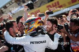 Race winner Lewis Hamilton (GBR) Mercedes AMG F1 celebrates in parc ferme. 14.05.2017. Formula 1 World Championship, Rd 5, Spanish Grand Prix, Barcelona, Spain, Race Day.