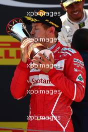 2nd place Sebastian Vettel (GER) Ferrari SF70H. 14.05.2017. Formula 1 World Championship, Rd 5, Spanish Grand Prix, Barcelona, Spain, Race Day.