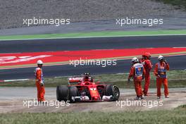 Kimi Raikkonen (FIN) Ferrari SF70H retired from the race at the start. 14.05.2017. Formula 1 World Championship, Rd 5, Spanish Grand Prix, Barcelona, Spain, Race Day.