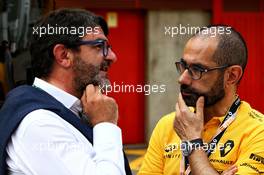 (L to R): Luis Garcia Abad (ESP) Driver Manager with Thierry Koskas (FRA) Renault Executive Vice President, Sales & Marketing. 14.05.2017. Formula 1 World Championship, Rd 5, Spanish Grand Prix, Barcelona, Spain, Race Day.