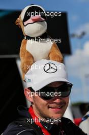 A fan with a toy dog on his head. 14.05.2017. Formula 1 World Championship, Rd 5, Spanish Grand Prix, Barcelona, Spain, Race Day.