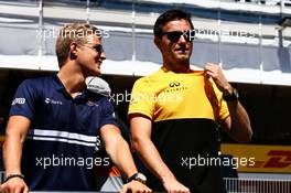(L to R): Marcus Ericsson (SWE) Sauber F1 Team and Jolyon Palmer (GBR) Renault Sport F1 Team on the drivers parade. 14.05.2017. Formula 1 World Championship, Rd 5, Spanish Grand Prix, Barcelona, Spain, Race Day.
