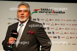 Dr. Vijay Mallya (IND) Sahara Force India F1 Team Owner. 22.02.2017. Sahara Force India F1 VJM10 Launch, Silverstone, England.