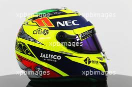 The helmet of Sergio Perez (MEX) Sahara Force India F1. 20.02.2017. Sahara Force India F1 Team Studio Shoot, Silverstone, England.