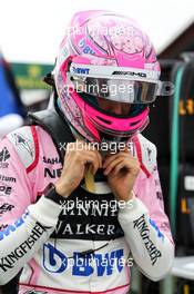 Esteban Ocon (FRA) Sahara Force India F1 Team on the grid. 16.07.2017. Formula 1 World Championship, Rd 10, British Grand Prix, Silverstone, England, Race Day.