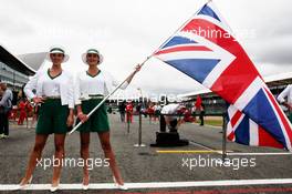Grid girls. 16.07.2017. Formula 1 World Championship, Rd 10, British Grand Prix, Silverstone, England, Race Day.
