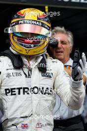 Race winner Lewis Hamilton (GBR) Mercedes AMG F1 celebrates in parc ferme. 16.07.2017. Formula 1 World Championship, Rd 10, British Grand Prix, Silverstone, England, Race Day.