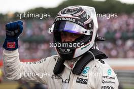 Valtteri Bottas (FIN) Mercedes AMG F1 celebrates his second position in parc ferme. 16.07.2017. Formula 1 World Championship, Rd 10, British Grand Prix, Silverstone, England, Race Day.