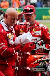 Kimi Raikkonen (FIN) Ferrari with Mark Arnall (GBR) Personal Trainer. 15.07.2017. Formula 1 World Championship, Rd 10, British Grand Prix, Silverstone, England, Qualifying Day.