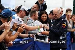 Adrian Newey (GBR) Red Bull Racing Chief Technical Officer signs autographs for the fans. 16.07.2017. Formula 1 World Championship, Rd 10, British Grand Prix, Silverstone, England, Race Day.