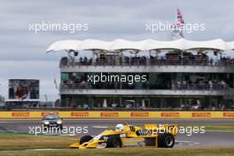 Rene Arnoux (FRA) in the Renault RS01. 16.07.2017. Formula 1 World Championship, Rd 10, British Grand Prix, Silverstone, England, Race Day.