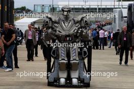 A robot in the paddock. 16.07.2017. Formula 1 World Championship, Rd 10, British Grand Prix, Silverstone, England, Race Day.