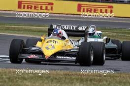Frank Montangy (FRA) Canal+ TV Presenter in the Renault RE40. 16.07.2017. Formula 1 World Championship, Rd 10, British Grand Prix, Silverstone, England, Race Day.
