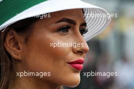 Grid girl. 16.07.2017. Formula 1 World Championship, Rd 10, British Grand Prix, Silverstone, England, Race Day.