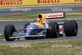 Karun Chandhok (IND) Williams Heritage Driver in the Williams FW14B. 16.07.2017. Formula 1 World Championship, Rd 10, British Grand Prix, Silverstone, England, Race Day.