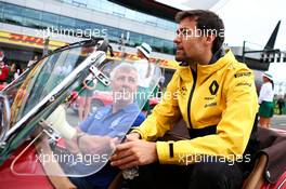 Jolyon Palmer (GBR) Renault Sport F1 Team on the drivers parade. 16.07.2017. Formula 1 World Championship, Rd 10, British Grand Prix, Silverstone, England, Race Day.