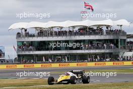 Frank Montangy (FRA) Canal+ TV Presenter in the Renault RE40. 16.07.2017. Formula 1 World Championship, Rd 10, British Grand Prix, Silverstone, England, Race Day.