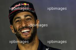 Daniel Ricciardo (AUS) Red Bull Racing in the FIA Press Conference. 13.07.2017. Formula 1 World Championship, Rd 10, British Grand Prix, Silverstone, England, Preparation Day.