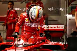 Sebastian Vettel (GER) Ferrari SF70H with a Shield cockpit cover. 13.07.2017. Formula 1 World Championship, Rd 10, British Grand Prix, Silverstone, England, Preparation Day.