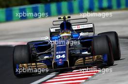 Pascal Wehrlein (GER) Sauber C36. 28.07.2017. Formula 1 World Championship, Rd 11, Hungarian Grand Prix, Budapest, Hungary, Practice Day.