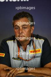 Mario Isola (ITA) Pirelli Racing Manager in the FIA Press Conference. 28.07.2017. Formula 1 World Championship, Rd 11, Hungarian Grand Prix, Budapest, Hungary, Practice Day.