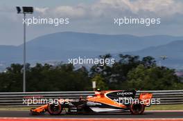Stoffel Vandoorne (BEL) McLaren MCL32. 28.07.2017. Formula 1 World Championship, Rd 11, Hungarian Grand Prix, Budapest, Hungary, Practice Day.