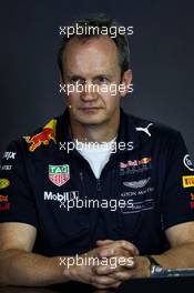Paul Monaghan (GBR) Red Bull Racing Chief Engineer in the FIA Press Conference. 28.07.2017. Formula 1 World Championship, Rd 11, Hungarian Grand Prix, Budapest, Hungary, Practice Day.