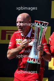 Jock Clear (GBR) Ferrari Engineering Director celebrates on the podium. 30.07.2017. Formula 1 World Championship, Rd 11, Hungarian Grand Prix, Budapest, Hungary, Race Day.