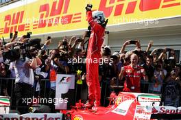 Race winner Sebastian Vettel (GER) Ferrari SF70H celebrates in parc ferme. 30.07.2017. Formula 1 World Championship, Rd 11, Hungarian Grand Prix, Budapest, Hungary, Race Day.