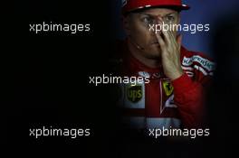Kimi Raikkonen (FIN) Ferrari in the FIA Press Conference. 29.07.2017. Formula 1 World Championship, Rd 11, Hungarian Grand Prix, Budapest, Hungary, Qualifying Day.