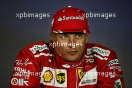 Kimi Raikkonen (FIN) Ferrari in the FIA Press Conference. 29.07.2017. Formula 1 World Championship, Rd 11, Hungarian Grand Prix, Budapest, Hungary, Qualifying Day.
