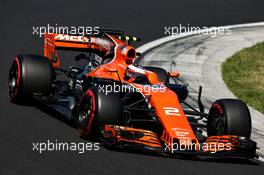 Stoffel Vandoorne (BEL) McLaren MCL32. 29.07.2017. Formula 1 World Championship, Rd 11, Hungarian Grand Prix, Budapest, Hungary, Qualifying Day.