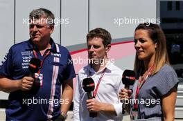 (L to R): Otmar Szafnauer (USA) Sahara Force India F1 Chief Operating Officer with Anthony Davidson (GBR) Sky Sports F1 and Natalie Pinkham (GBR) Sky Sports Presenter. 29.07.2017. Formula 1 World Championship, Rd 11, Hungarian Grand Prix, Budapest, Hungary, Qualifying Day.