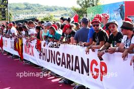 Fans. 29.07.2017. Formula 1 World Championship, Rd 11, Hungarian Grand Prix, Budapest, Hungary, Qualifying Day.