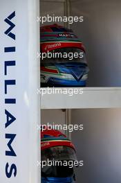 The helmets of Paul di Resta (GBR) Williams Reserve Driver. 29.07.2017. Formula 1 World Championship, Rd 11, Hungarian Grand Prix, Budapest, Hungary, Qualifying Day.