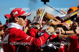 Sebastian Vettel (GER) Ferrari signs autographs for the fans. 27.07.2017. Formula 1 World Championship, Rd 11, Hungarian Grand Prix, Budapest, Hungary, Preparation Day.