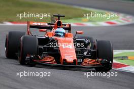 Fernando Alonso (ESP) McLaren F1  01.09.2017. Formula 1 World Championship, Rd 13, Italian Grand Prix, Monza, Italy, Practice Day.