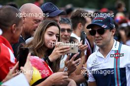 Felipe Massa (BRA) Williams with fans. 01.09.2017. Formula 1 World Championship, Rd 13, Italian Grand Prix, Monza, Italy, Practice Day.