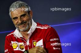 Maurizio Arrivabene (ITA) Ferrari Team Principal in the FIA Press Conference. 01.09.2017. Formula 1 World Championship, Rd 13, Italian Grand Prix, Monza, Italy, Practice Day.