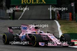 Sergio Perez (MEX) Sahara Force India F1 VJM10. 01.09.2017. Formula 1 World Championship, Rd 13, Italian Grand Prix, Monza, Italy, Practice Day.