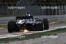 Marcus Ericsson (SWE) Sauber C36 sends sparks flying. 01.09.2017. Formula 1 World Championship, Rd 13, Italian Grand Prix, Monza, Italy, Practice Day.